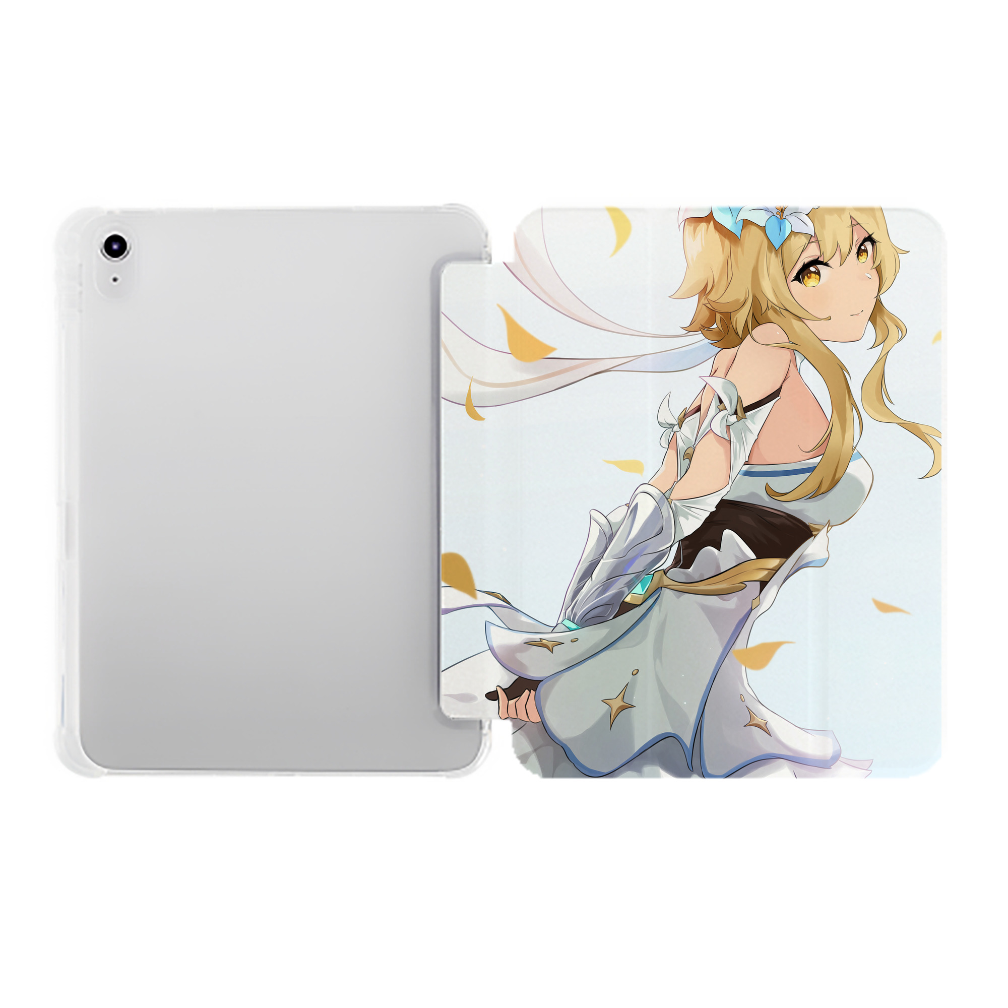 げんし神 genshin IPad ケース ペン収納付き 三つ折りスタンド PUレザー×シリコン 対応機種9.5/10.5/10.9インチ